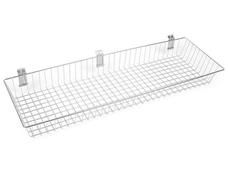 Košík kovový k zavěšení - 1 ks - platina