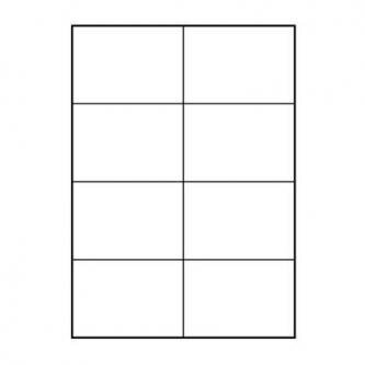 Logo etikety 105mm x 74,2mm, A4, matné, bílé, 8 etiket, 140g/m2, baleno po 25 ks, pro inkoustové a laserové tiskárny