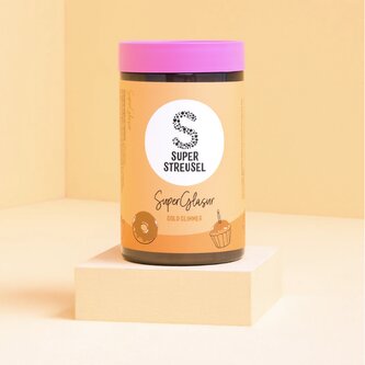 Glazura v prášku zlatá - gold glimmer 175g - Super Streusel