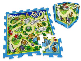 STAMP Pěnové puzzle Město a venkov