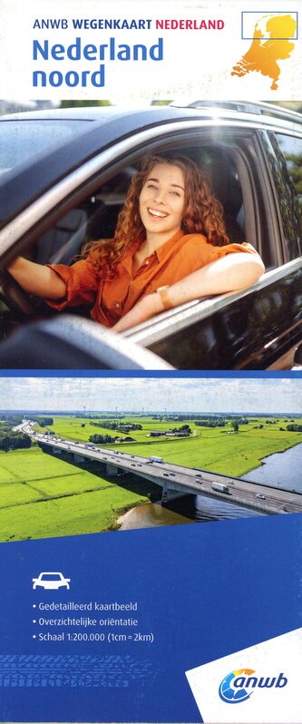 Wegenkaart Nederland noord