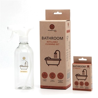 Čisticí sada Powerton Eco, 500ml, láhev s rozprašovačem + 6 ks tablet (1,5 litru), koupelna