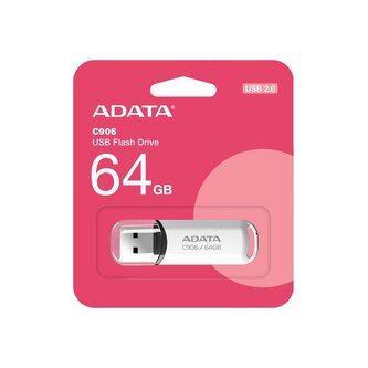 ADATA Flash Disk 64GB C906, USB 2.0, bílá