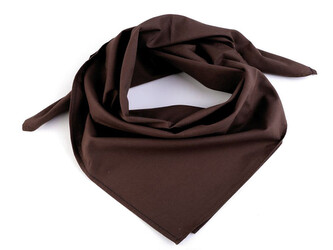 Bavlněný šátek jednobarevný 65x65 cm - 1 ks - 9 (bsp202) hnědá