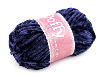 Pletací žinylková příze Doffy 100 g - 1 ks - 10 (919) modrá tmavá