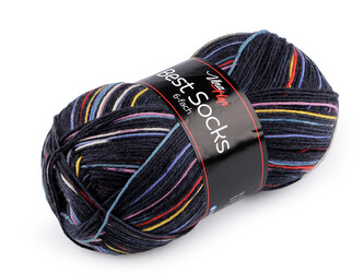 Pletací příze Best socks / ponožkovka 150 g - 1 ks - 9 (7376) modrá tmavá