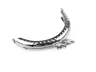 Rámeček na výrobu peněženky našívací srdce 8x8,5 cm - 1 ks - nikl