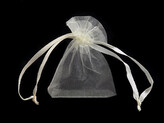 Dárkový pytlík 4,5x7 cm organza - 50 ks - 2 krémová nejsvět.