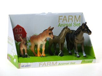 Sada - koně a oslíci; 21x12x9cm,,