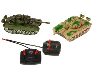 R/C sada - tank R/C 2ks 24x11x8,5cm, 4 funkce, nezávislé ovládání; 42x15x12cm