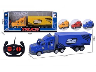 RC nákladní auto s kontejnerem, vysílačka, 4 funkce; 41x17x9cm,