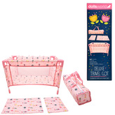 Dolls World Velká cestovní přenosná postýlka pro panenky 46 cm