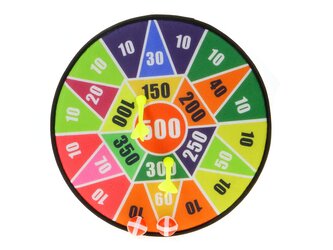 Terč na suchý zip, šipky, míčky; 41x37x3cm,,