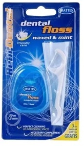 Rebi-Dental Profi Care dentální nit voskovaná, mentol 50 m