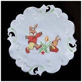 Velikonoční vyšívaný dekorační ozdobný ubrousek EASTER I. O  30 cm Mybesthome