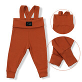 Rostoucí žebrované kalhoty s laclem Color Sandy; Barva: písková; Velikost: 74 - 80