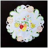 Velikonoční vyšívaný dekorační ozdobný ubrousek EASTER II. O  30 cm Mybesthome