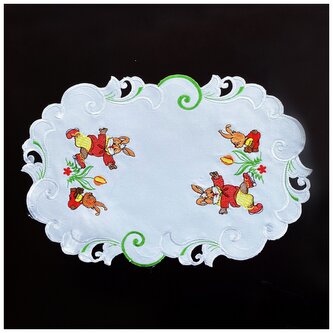 Velikonoční vyšívaný dekorační ozdobný ubrousek EASTER I. 30x45 cm Mybesthome