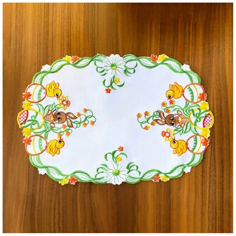 Velikonoční vyšívaný dekorační ozdobný ubrousek EASTER III. 30x45 cm Mybesthome