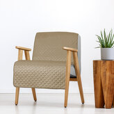 Přehoz na křeslo - sedačku DITA béžová 70x160 cm Mybesthome