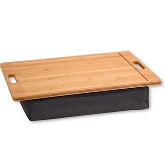 Podnos na klín se 2 držadly, 45 x 31 x 8 cm, bambus/textil KESPER 77622