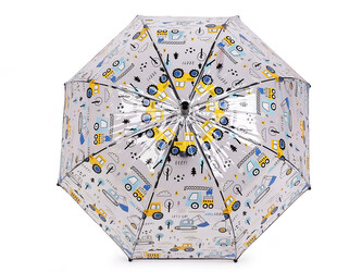 Chlapecký průhledný vystřelovací deštník auta - 1 ks - 4 černá