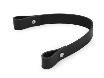Kožené ucho na tašku / kabelku šíře 2 cm délka 30 cm - 1 ks - 3 černá