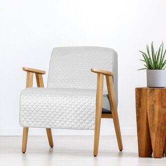 Přehoz na křeslo - sedačku DITA bílá 70x160 cm Mybesthome