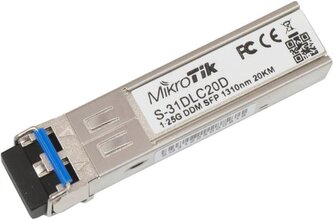 MikroTik optický modul SFP, SM, 1.25Gbit, 1310nm, LC duplex, dosah 20km MikroTik optický modul SFP, SM, 1.25Gbit, 1310nm, LC duplex, dosah 20km