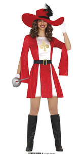 Červený mušketýr dámský kostým M 38/40