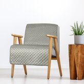 Přehoz na křeslo - sedačku DITA stříbrná 70x160 cm Mybesthome