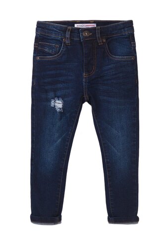 Kalhoty chlapecké džínové s elastanem, Minoti, Scandi 4, modrá - 140/146