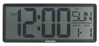Digitální LCD hodiny 6020BK Karlsson 35cm