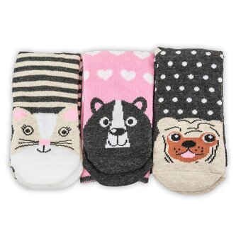 veselé ponožky FUNNY dívčí - 3pack, Pidilidi, PD0136-01, holka - 35-37