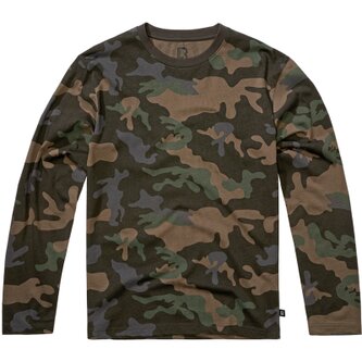 Pánské triko Premium Longsleeve Shirt, Brandit, darkcamo, L
