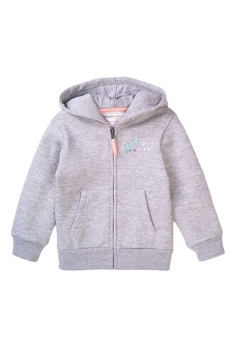 Mikina dívčí s kapucí, Minoti, 8GZTHRU 2, šedá - 140/146 Mikina dívčí s kapucí, Minoti, 8GZTHRU 2, šedá - 140/146