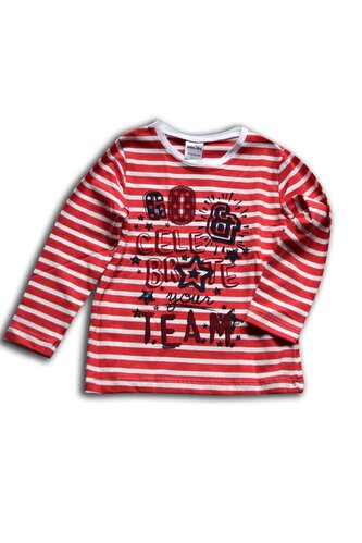 tričko dívčí, dlouhý rukáv, Wendee, ozfb102487-0, červená - 74