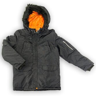 Kabát chlapecký Parka, Minoti, WORD 3, černá - 146/152