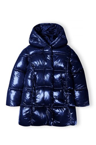 Kabát dívčí prošívaný Puffa, Minoti, 16coat 7, modrá - 134/140