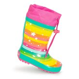 dívčí holínky gumové - potisk rainbow, Pidilidi, PL0051-01, holka - 35