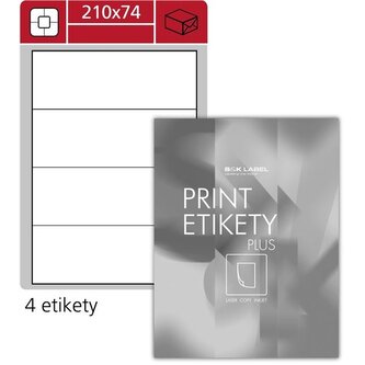 Uni. etikety S&K Label-bílé,210x74,2 mm,400 ks