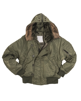 Pilotní bunda N2B Basic, zelená, Mil-Tec, S