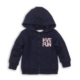 Mikina dívčí celopropínací, Minoti, TG ZIP 4, tmavě modrá - 68/80