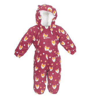 overal zimní dívčí s kožíškem, Pidilidi, PD1142-16, vínová - 80