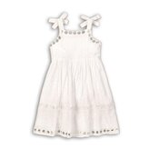 Šaty dívčí bavlněné, Minoti, Hydrangea 1, bílá - 98/104