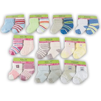 Kojenecké ponožky froté   (0 až 6m), Pidilidi, PD108, mix - 0-6m, 1 pár