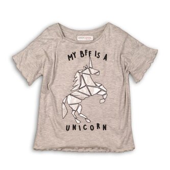 Tričko dívčí s krátkým rukávem, Minoti, Gleam 2, šedá - 152/158