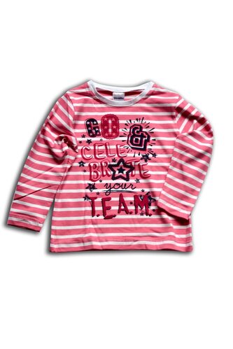 tričko dívčí, dlouhý rukáv, Wendee, ozfb102487-0, růžová - 74