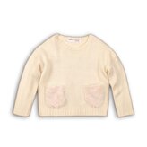 Svetr dívčí, Minoti, TRIP 2, béžová - 80/86