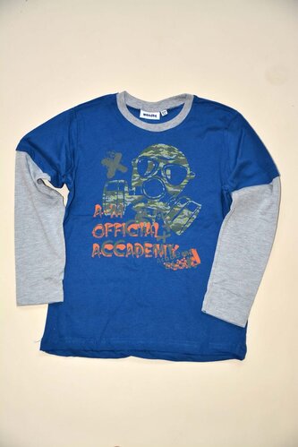 tričko chlapecké s dlouhým rukávem, Wendee, ozfb101639-1, modrá - 110